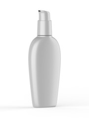 Blank cosmetic pump container bottle mockup template, 3d render illustration.
