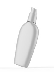 Blank cosmetic pump container bottle mockup template, 3d render illustration.