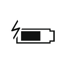 battery icon image and lightning behind it