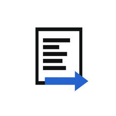 paper icon and arrow under it