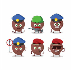 A dedicated Police officer of acorn mascot design style