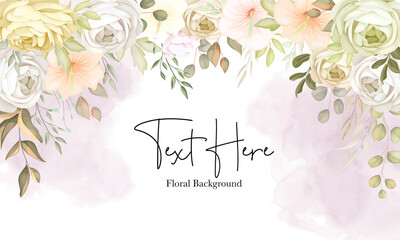 warm autumn fall floral background template