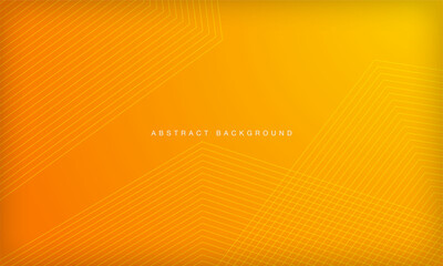Abstract orange and yellow gradient geometric shapes background. Modern line stripes curve presentation design.