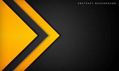 Contrast yellow black corporate lines background. Vector tech geometric design.