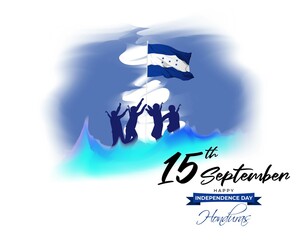 Obraz na płótnie Canvas Vector illustration of happy independence day- Honduras