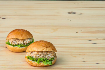 Tuna sandwich for breakfast in the morning.