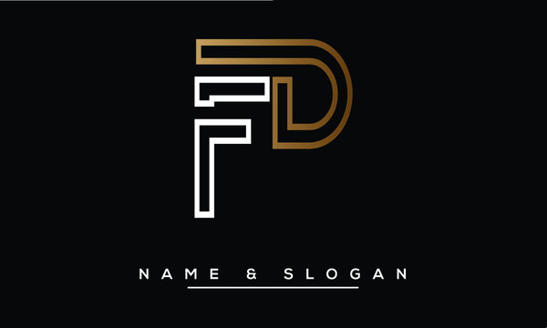 FD,  DF,  F,  D   Abstract Letters Logo Monogram