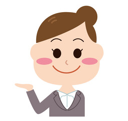 受付の女性のイラスト