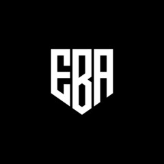 EBA letter logo design on black background. EBA creative initials letter logo concept. EBA letter design. 