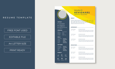 Corporate resume template design