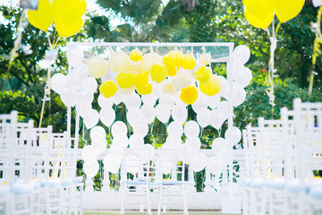 luxury color wedding solemnisation dinner flower florist , dinnerware, cloth and lighting...