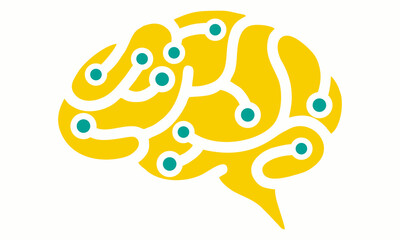 technology brain illustration