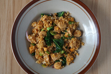 Homemade fried rice for breakfast                 