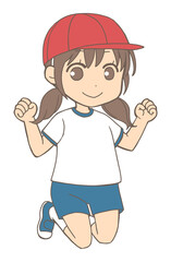 ジャンプする女の子