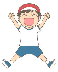 ジャンプする男の子