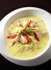 Delicious Chinese cuisine, beef in sour soup
