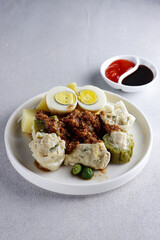Siomay a dumpling traditional Indonesian food with peanut sauce. 