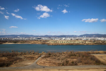 枚方から見た高槻市街