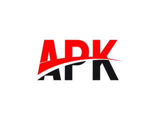 APK Letter Initial Logo Design Vector Illustration