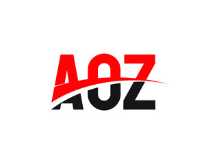AOZ Letter Initial Logo Design Vector Illustration