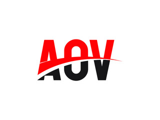 AOV Letter Initial Logo Design Vector Illustration