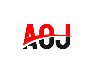 AOJ Letter Initial Logo Design Vector Illustration