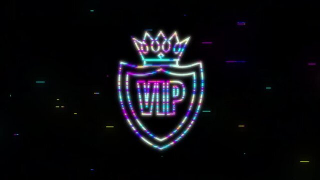 Exclusivity, the label VIP, Very important person. Motion graphics.