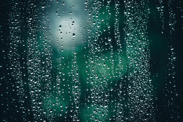 Naklejka na ściany i meble Awesome water drops background - rain drops on window