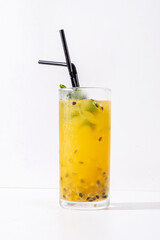 summer cocktail on the whtie