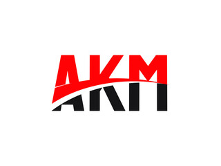 AKM Letter Initial Logo Design Vector Illustration