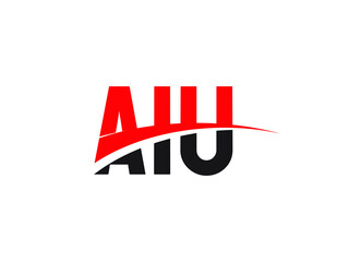 AIU Letter Initial Logo Design Vector Illustration