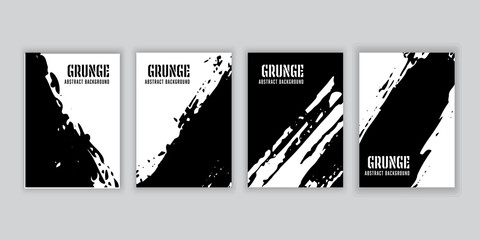 Vector grunge texture template for flyer, poster, book cover or magazine. Grunge banner background design element.