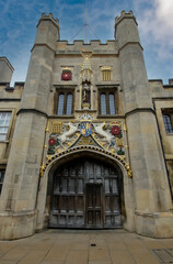 The entrance to Christ College in Cambridge, UK