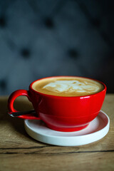 cup of cuppuccino in the red cup
