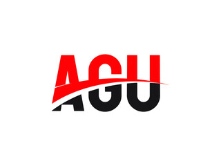 AGU Letter Initial Logo Design Vector Illustration