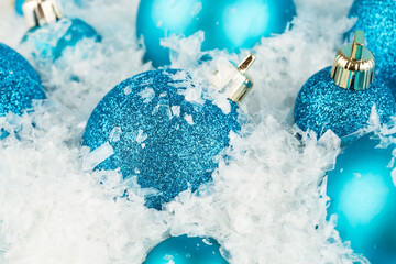 blue christmas ball
