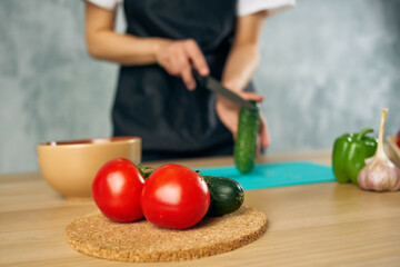 housewife lunch at home vegetarian food isolated background