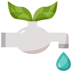 save water flat icon