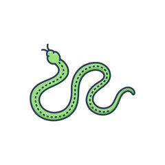 Color illustration icon for snake