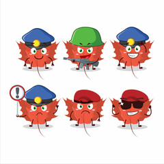 A dedicated Police officer of autumn blaze maple mascot design style