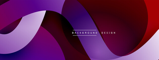 Abstract overlapping lines and circles geometric background with gradient colors