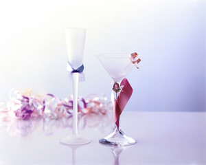 two glasses of champagne