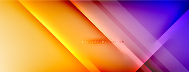 Abstract background - lines composition created with lights and shadows. Technology or business digital template. Trendy simple fluid color gradient abstract background with dynamic
