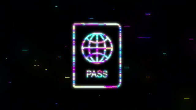 Blank passport template. International passport with sample personal data page. Motion graphics.