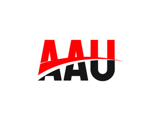 AAU Letter Initial Logo Design Vector Illustration