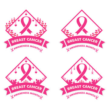 breast cancer awareness month design. breast cancer pink ribbon banner