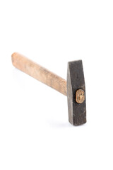 old hammer on white