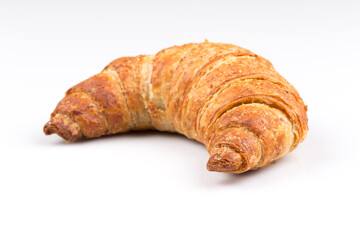 Croissant over white background