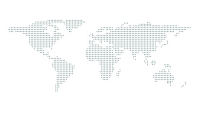 World map dotted flat design
