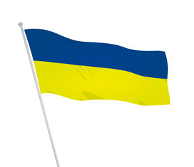 Ukraine national flag. vector illustration